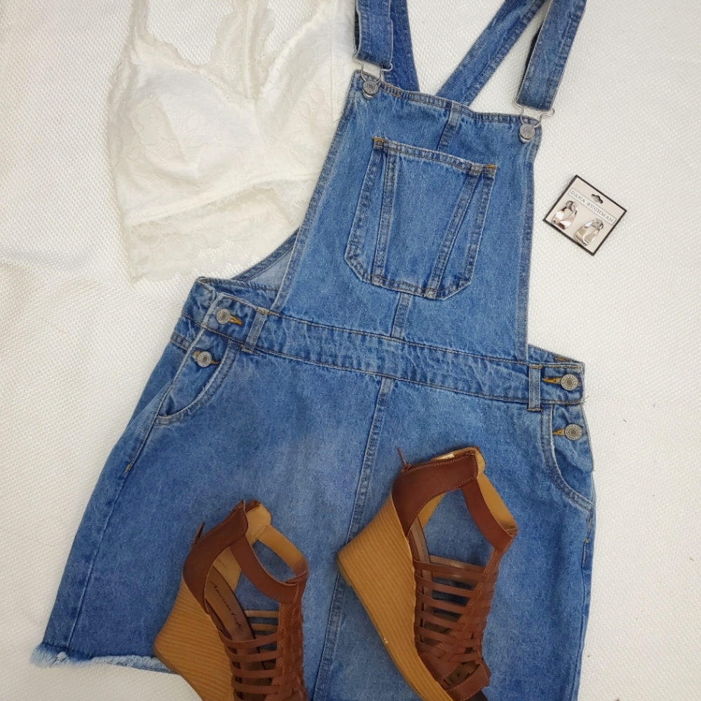 Denim overall Dress